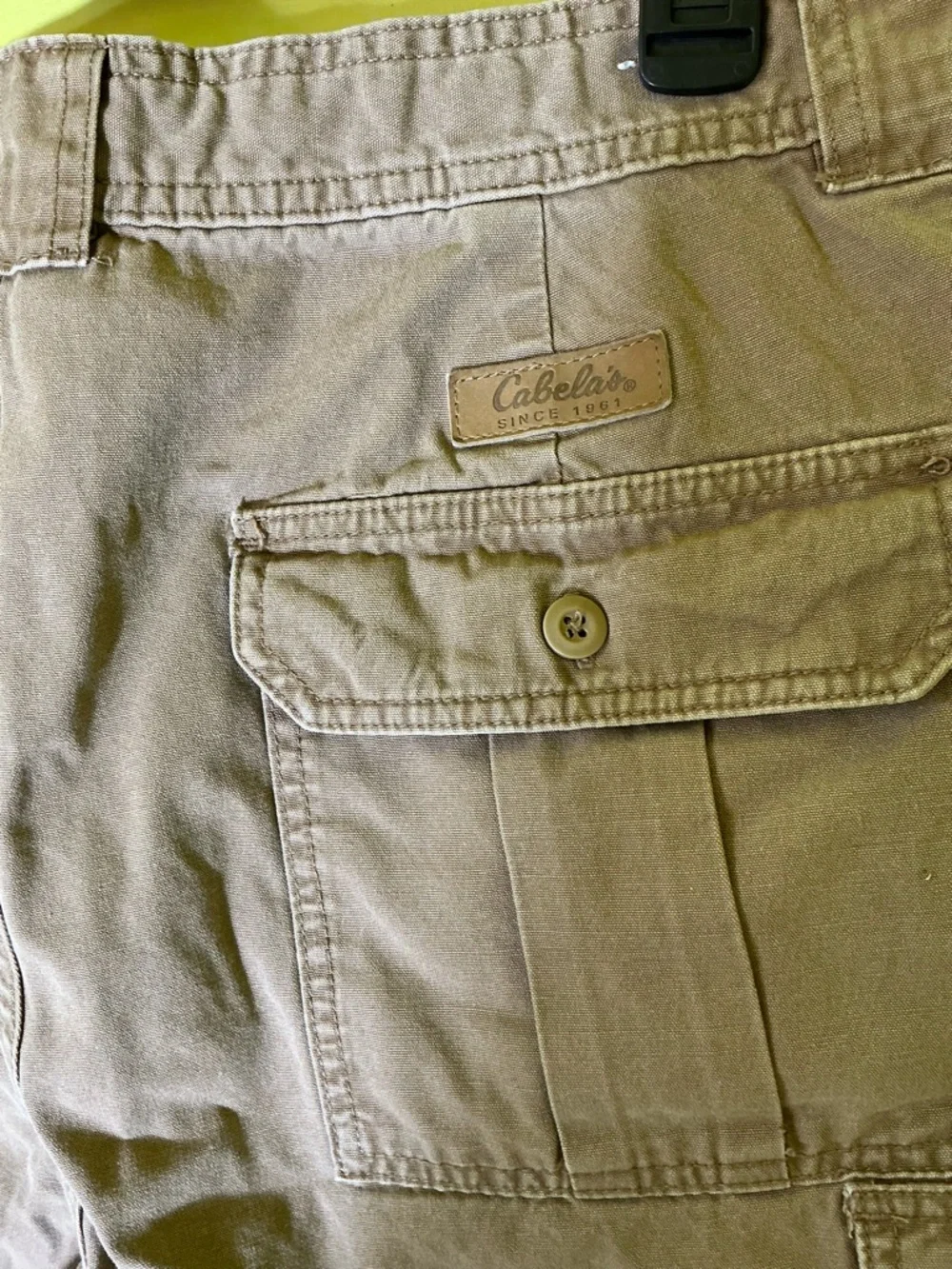 Tan Cabela's cargo shorts